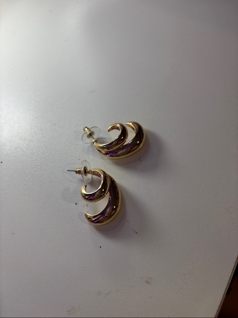 Target Gold-Tone Twisted Wave Hoop Earrings